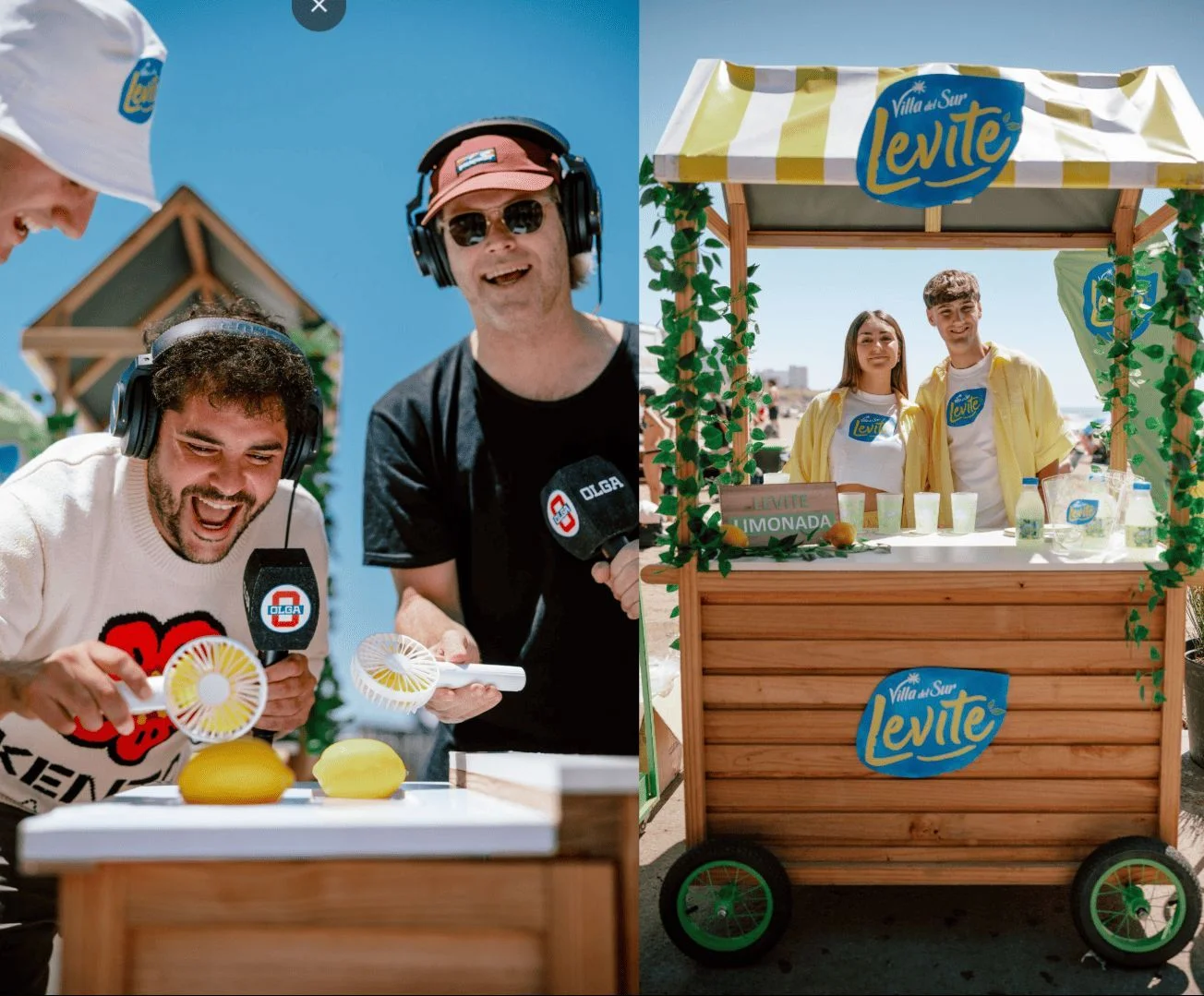 Experiencias de verano producidas por Olas: activaciones de bebidas y espacio Levité